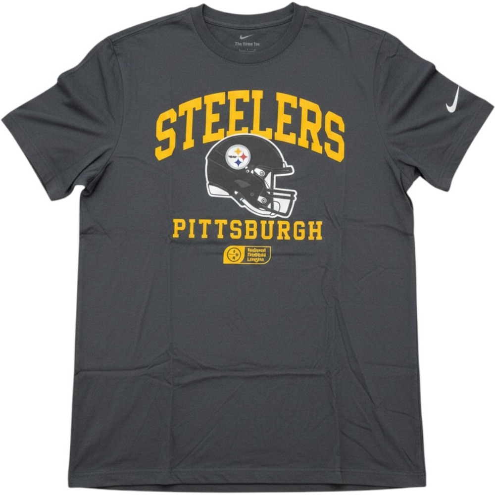 Nike Mens Pittsburgh Steelers NFL Graphic Tee Shirt Charcoal Large NEW